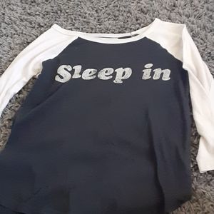 Sleep in long sleeve shirt